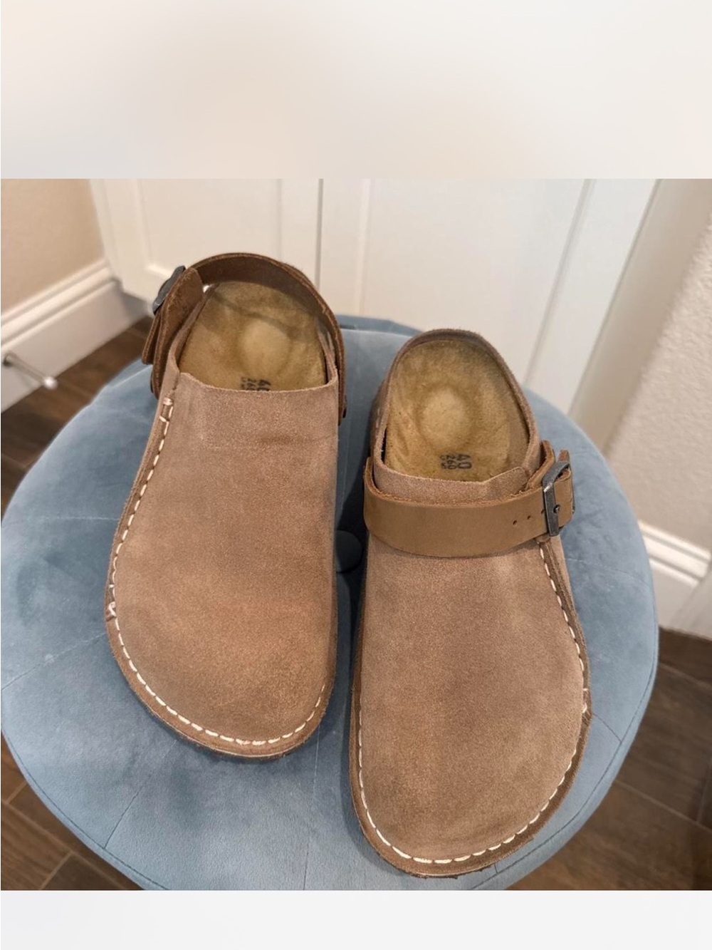 Birkenstock Lutry Womens Brown Suede Sandals EU 40